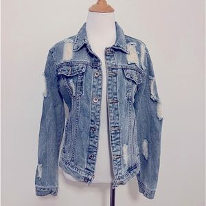 Distressed Jean Jacket